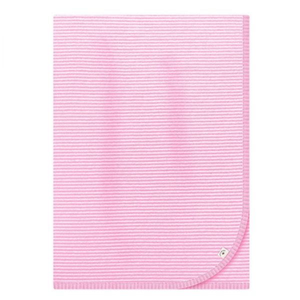 Strickdecke rosa/weiss gestreift (bellybutton)