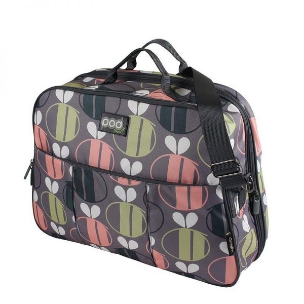 Bizzi Growin POD Travel Changing Bag Bee Print (Wickeltasche & Reisebett) 