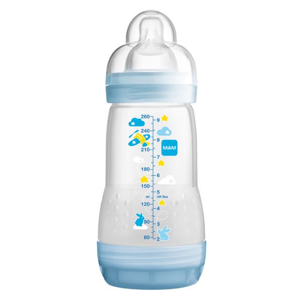 Anti-Colic-Flasche hellblau 260ml (MAM)