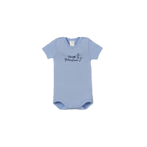 Kurzarm-Body hellblau (Schiesser) Gr. 62 (2-4 Mt)