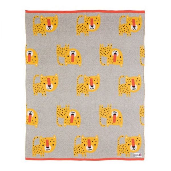 Leopard Strick-Decke (Bizzi Growin)