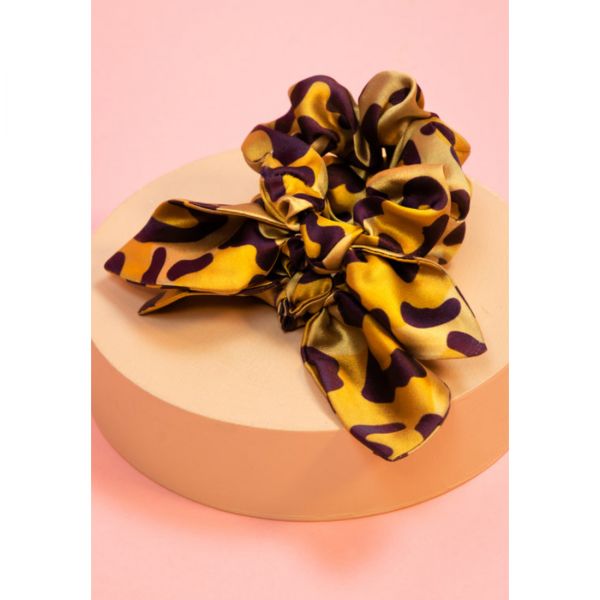 Scrunchies Leopard-Druck Senf (Powder)