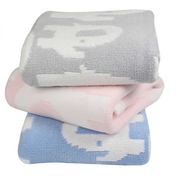 Schaukelpferd Chenille Strick-Decke (Bizzi Growin)
