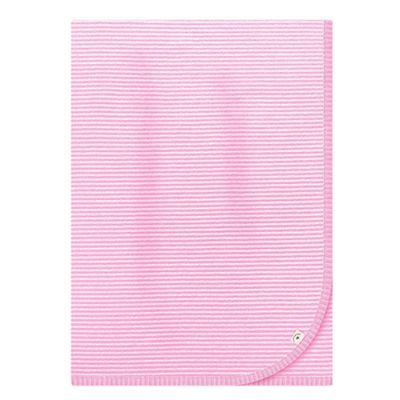 Strickdecke rosa/weiss gestreift (bellybutton)