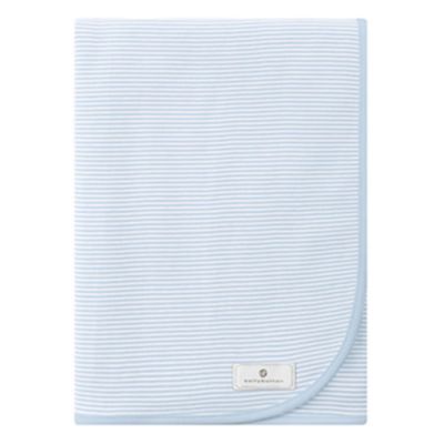 Jersey Decke hellblau/weiss gestreift (bellybutton)