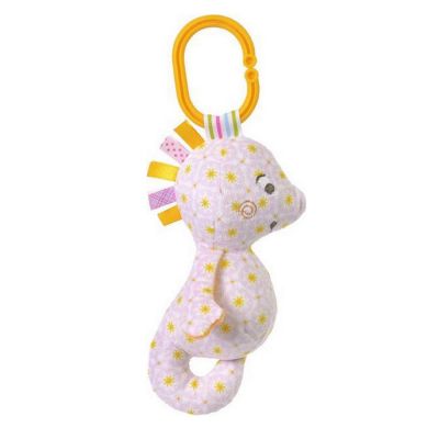 Plüsch-Rassel-Anhänger Seepferd rosa (Happy Horse)
